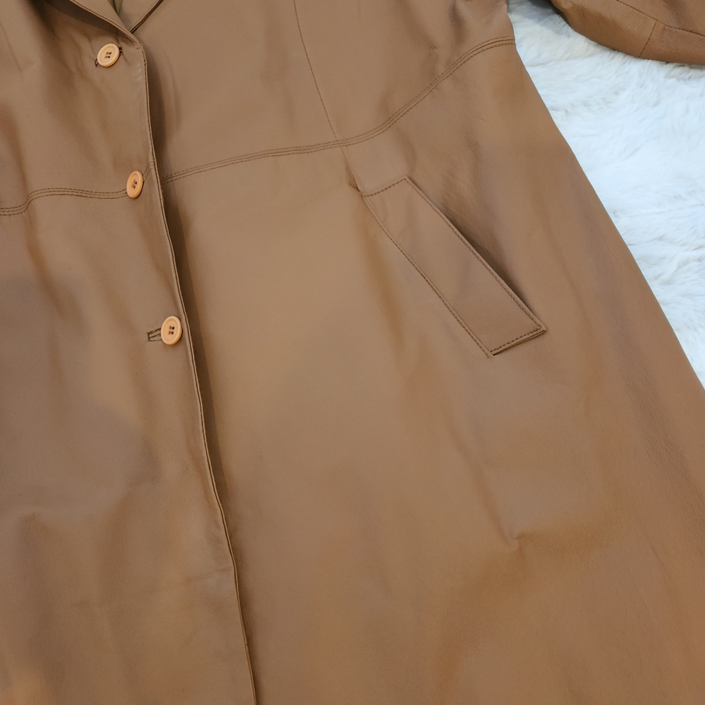 Newport News Tan Trench 48 Inch Coat In Excellent Condition. - Picture 6 of 16